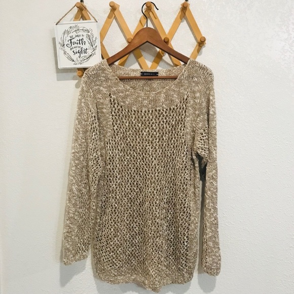 ⭐️🌟NWOT Lafayette 148 Melange Net Stitch Sweater XL - Picture 5 of 10